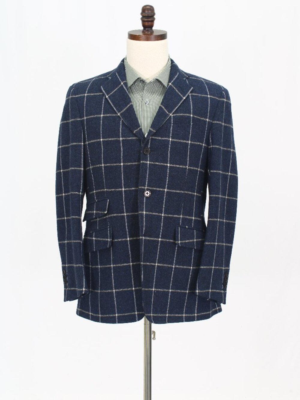 Jack Victor 40L Gray Blazer Sport Coat Jacket 3-Button Check W677